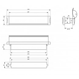 Wrzutnia na listy ze szczotką Inox chrom połysk mod.TN8210