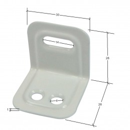 Łącznik kątowy biały 28x28x30mm IPA 25213