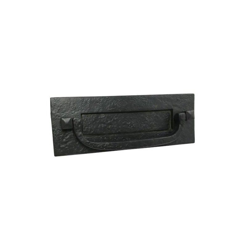 Wrzutnia na listy z kołatką 305mm czarna kuta