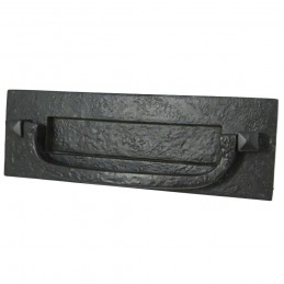 Wrzutnia na listy z kołatką 305mm czarna kuta