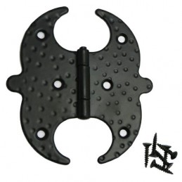 Zawias czarny ozdobny rustykalny 100x91x1,5mm motylek mod.553 DIS