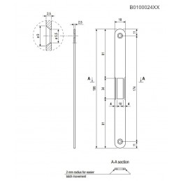 Zaczep CENTRO/MED F18/196 długi chr. mat