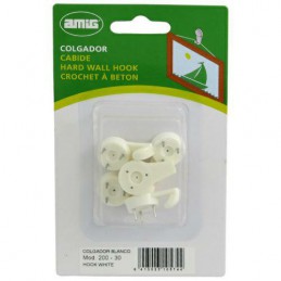 Wieszaczki haczyki wbijany 30x18mm kremowy 5szt. mod. 200DIS