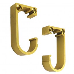 Wspornik drążka ubraniowego 20mm złoty 2szt. mod.6