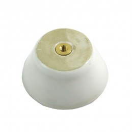 Gałka meblowa ceramiczna Botanic 50mm biało szara motyw kwiatowy IT-P36