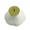 Gałka meblowa ceramiczna Róża 45mm biało złota IT-P41