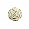 Gałka meblowa ceramiczna Róża 45mm biało złota IT-P41