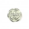 Gałka meblowa ceramiczna Róża 45mm kremowo srebna IT-P41