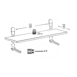 Wspornik półki fuksja 160mm mod. PINOCCHIO 2szt.
