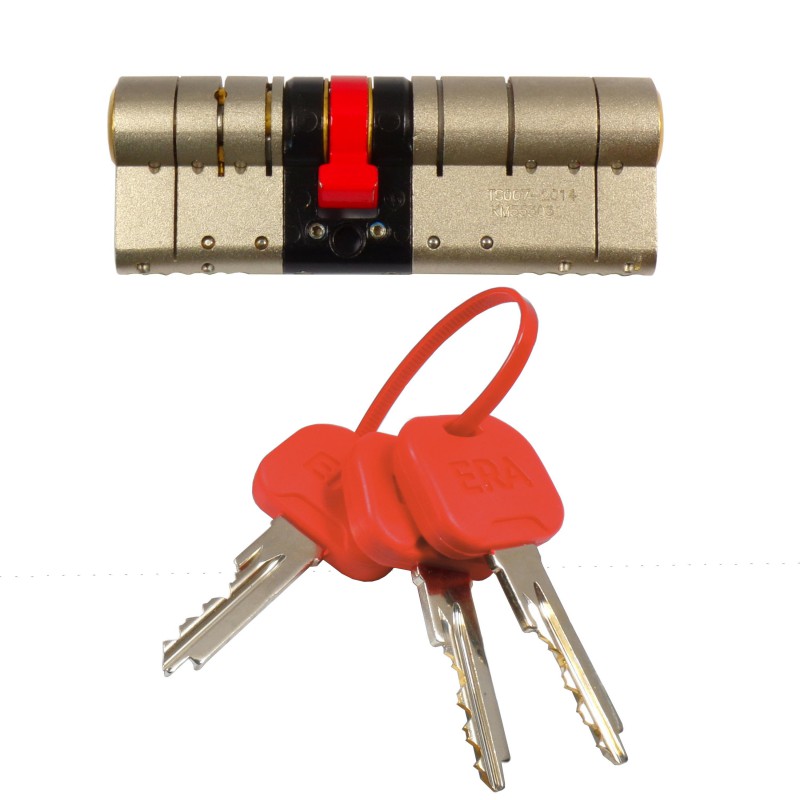 Wkładka drzwiowa 80mm 35/45 nikiel mat DC mod. BS 3S Fortress