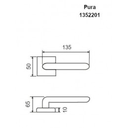 Klamka PURA 1352 201 czarna mat
