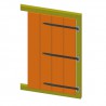 Zawias pasowy 250mm ozdobny czarny do fi. 14mm mod.7010