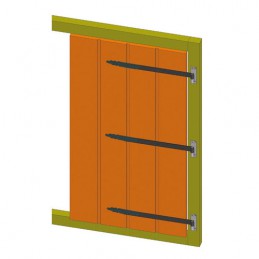 Zawias pasowy 7010-300 ozdobny czarny