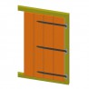 Zawias pasowy 7010-450 ozdobny czarny