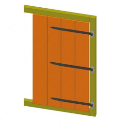 Zawias pasowy 7010-500 ozdobny czarny