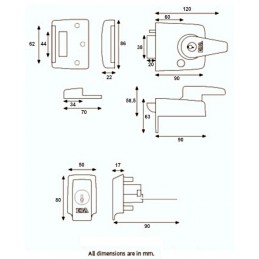 Zamek nawierzchniowy zatrzaskowy BS HS 60mm chrom DIS
