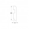 Listwa przypod.80x15-2,23M MDF/ML biała