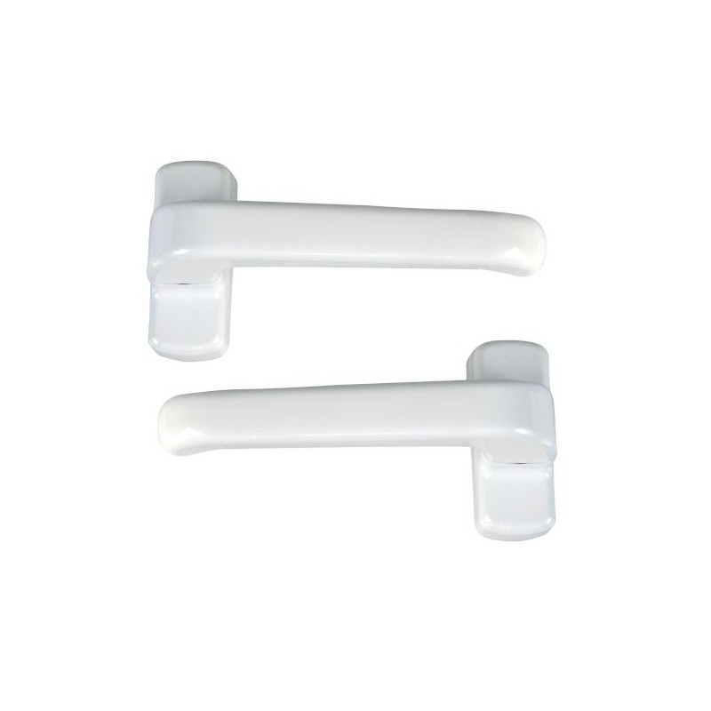 Klamka aluminiowa Epsilon biała komplet DIS