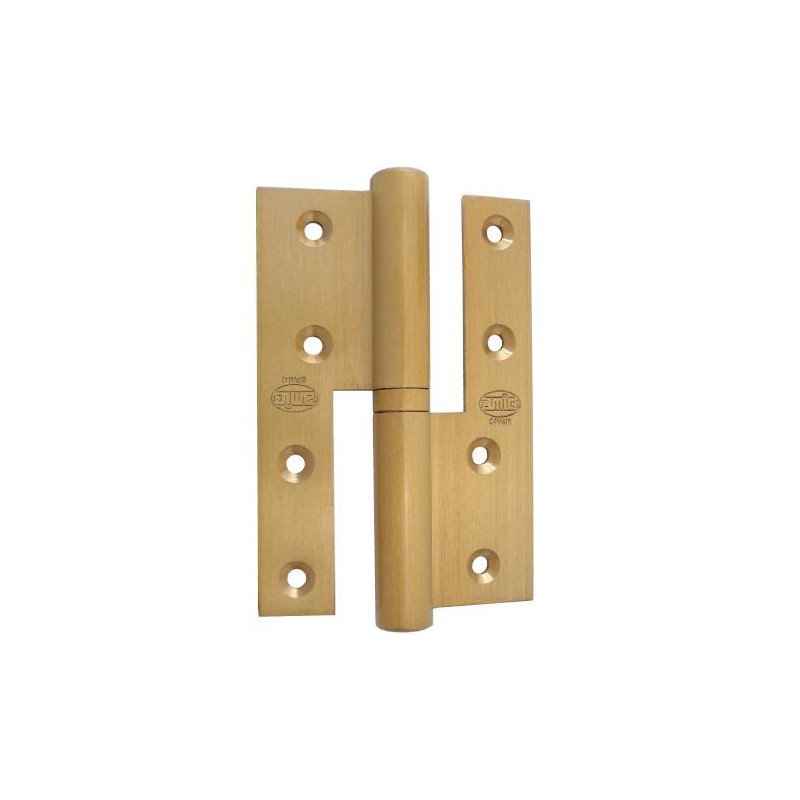 Zawias do drzwi 120x80mm mosiądz matowy LEWY (pl) rozłączny mod. 417