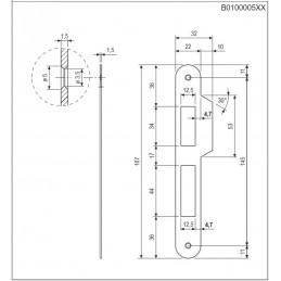 Zaczep CENTRO F22/167 naj. okr. n.brąz
