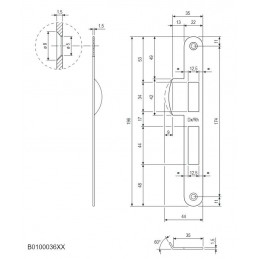 Zaczep CENTRO 22/196 naj. okr. Lewy ch/m