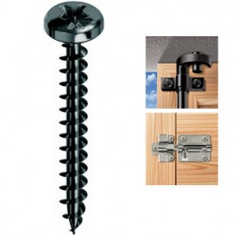 Wkręty czarne 4x20 łeb walcowy soczewkowy PZ Panelvit 100szt.