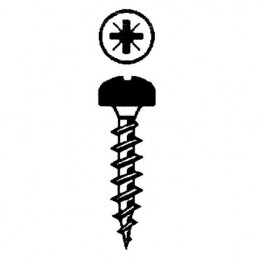 Wkręty czarne 4x30 łeb walcowy soczewkowy PZ Panelvit 100szt.