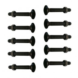 Śruba stolarska czarna M7x40mm z nakrętką 10szt. mod. 6000 DIS