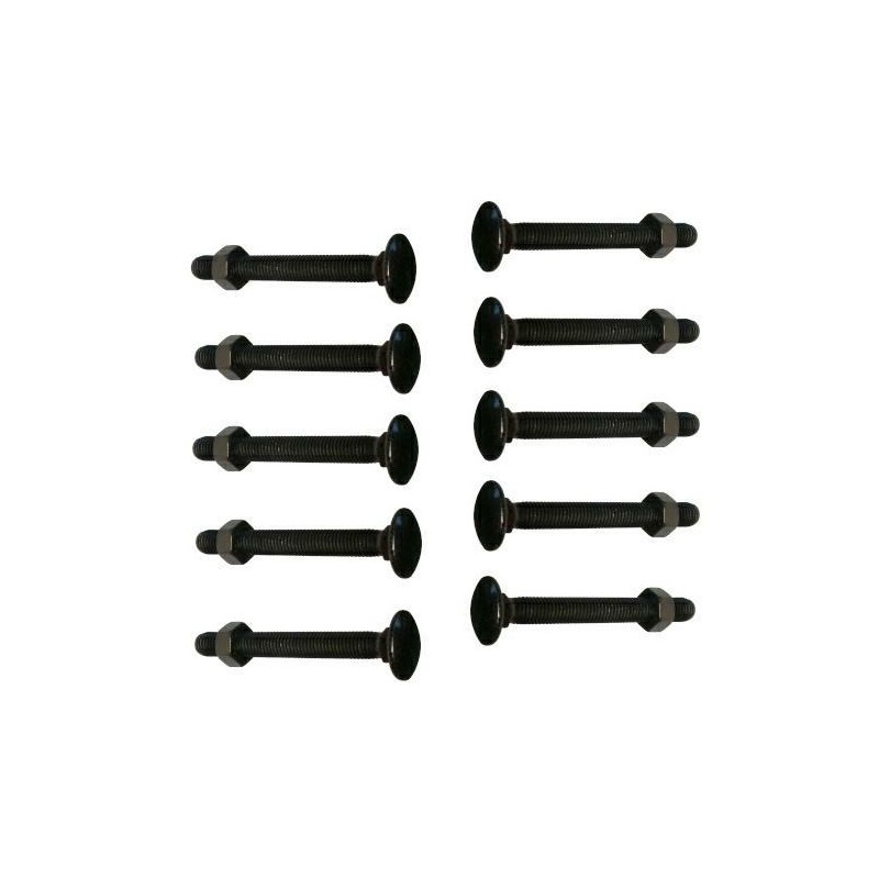 Śruba stolarska czarna M7x60mm z nakrętką 10szt. mod. 6000 DIS