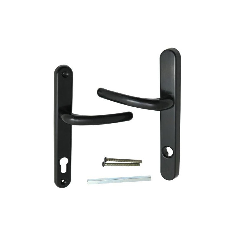 Klamka BERWICK MP wkładka 92 L/L drzwi 70mm czarna