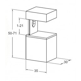 Podpórka regulowana czerwona do półek 1-21mm 2szt. BLOCK 4 R447