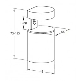 Podpórka regulowana biała do półdek 1-38mm 2szt. mod. BASKET 5 ref.449