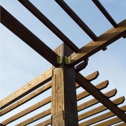 Łącznik kątowy do belek 40x40x100x2,2mm żółty ocynk mod.304