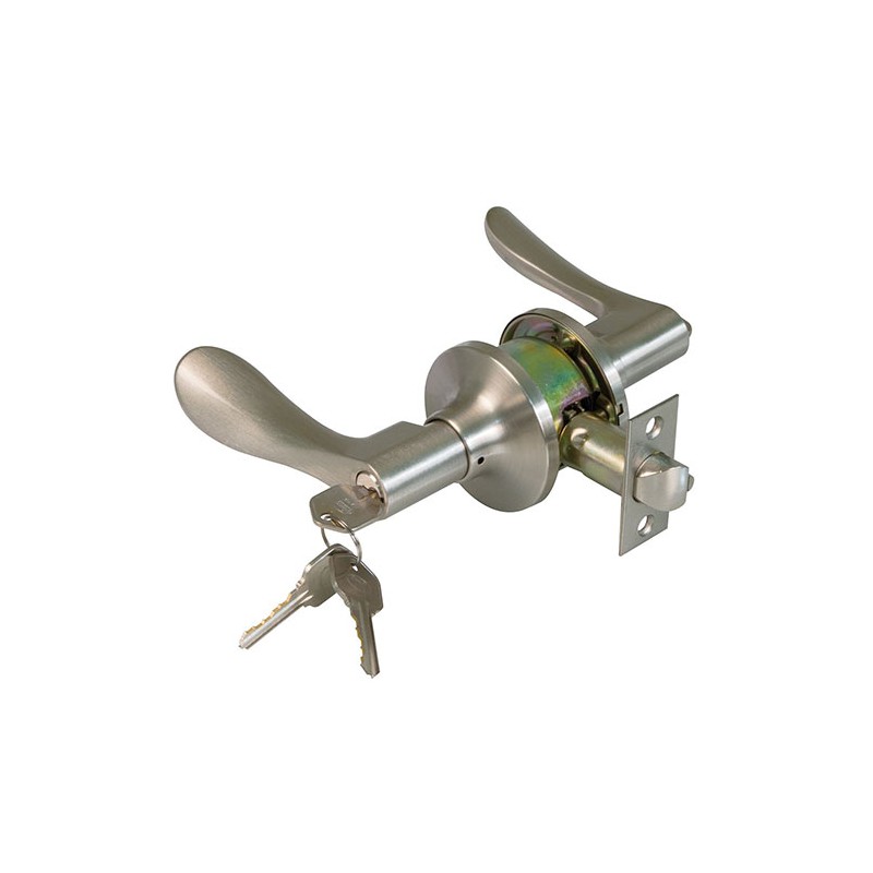 Klamka z zamkiem klucz + pokrętło chrom mat Lewa wejściowa mod. 700