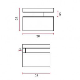 Podpórka do szkła 6-8mm chrom połysk mod. RM01B