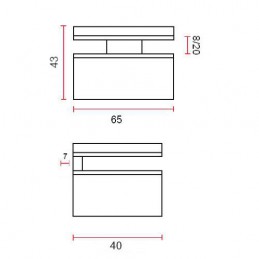 Podpórka do szkła 8-16mm chrom połysk mod. RM01A