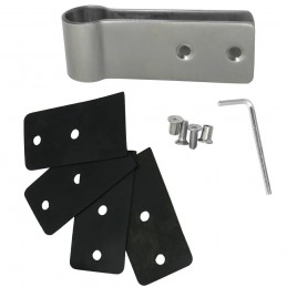 Łącznik kabiny 120x40x3mm do płyt 13mm INOX ze śrubami mod.201