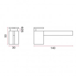 Podpórka do szkła 6-25mm nikiel satyna mod. RM35A