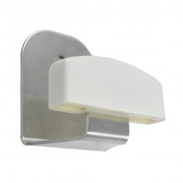 Wieszak ubraniowy pojedynczy INOX + plastik biały mod. 8