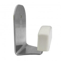 Wieszak ubraniowy pojedynczy INOX + plastik biały mod. 8