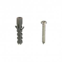 Wieszak ubraniowy pojedynczy INOX + plastik biały mod. 8