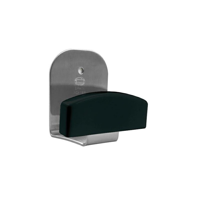 Wieszak ubraniowy pojedynczy INOX + plastik czarny mod. 8