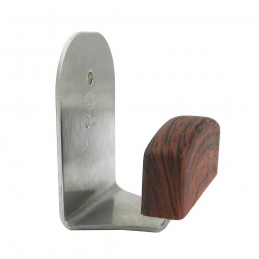 Wieszak pojedynczy INOX + plastik mahoń mod. 8