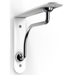 Wspornik półki stalowy biały/chrom 110x140mm PALLADIO 14