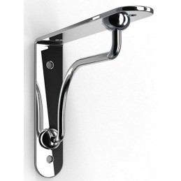 Wspornik półki stalowy chrom 110x140mm PALLADIO 14