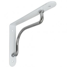 Wspornik półki stalowy biały/chrom 180x230mm PALLADIO 23