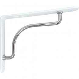 Wspornik półki stalowy biały/chrom 180x230mm PALLADIO 23