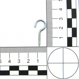 Haczyki półpełne 2,5x29mm cynkowane półoczka wkręcane 26szt.