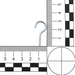 Hak półpełny haczyk wkręcany 2,5x30mm cynkowany 26szt.