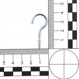 Haczyki półpełne 3x35mm cynkowane półoczka wkręcane 18szt.